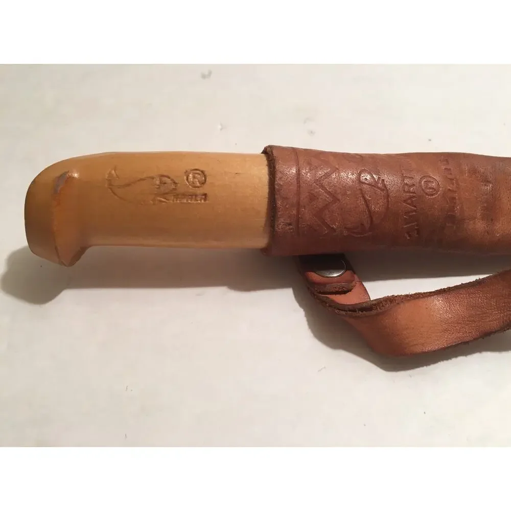 VTG FISHING KNIFE SIGNED J. MARTTIINI FINLAND 16Cms BLADE & LEATHER BELT SHEATH